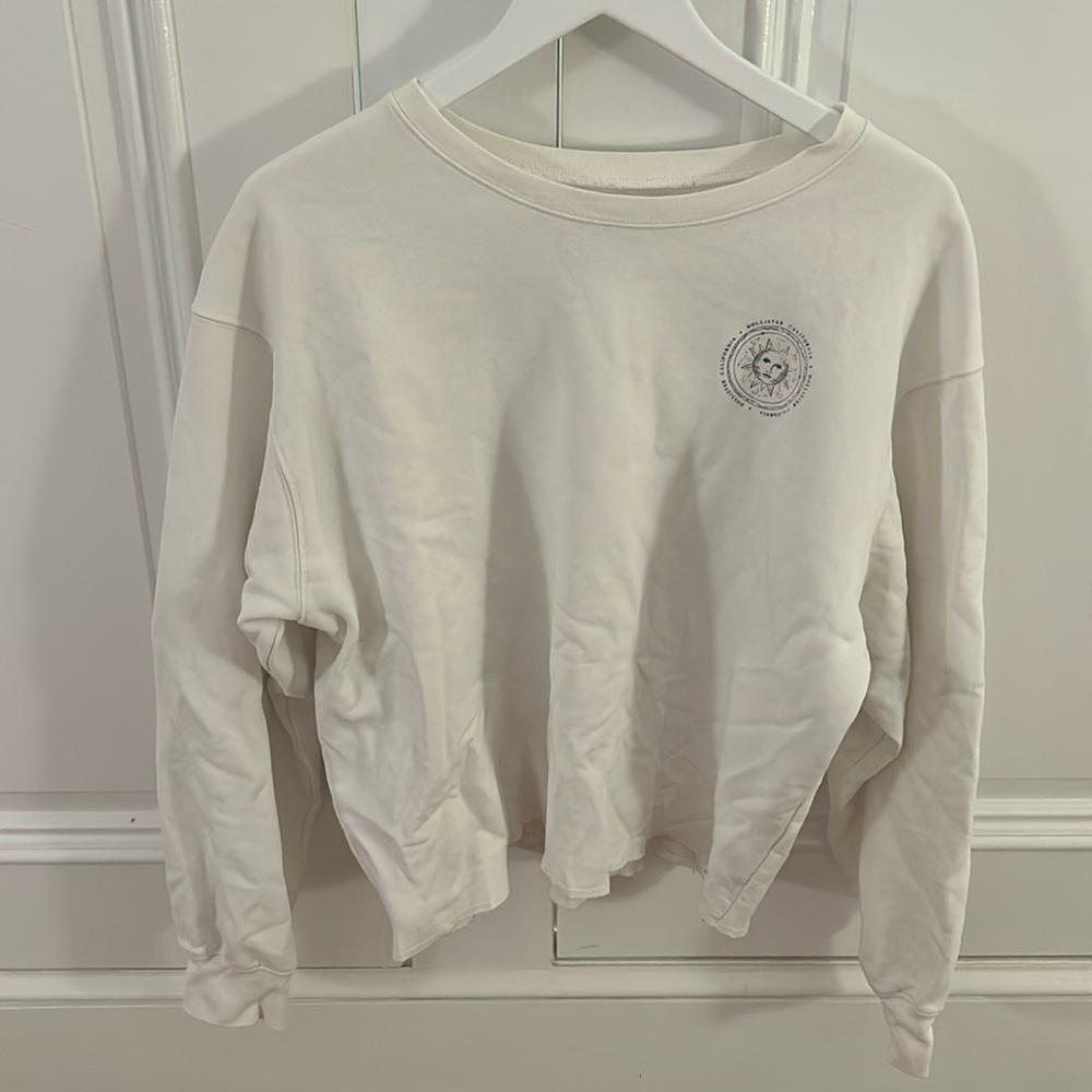 White Hollister Sun and Moon Sweatshirt
